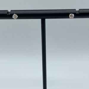 Gold Tone CZ Stud Earrings